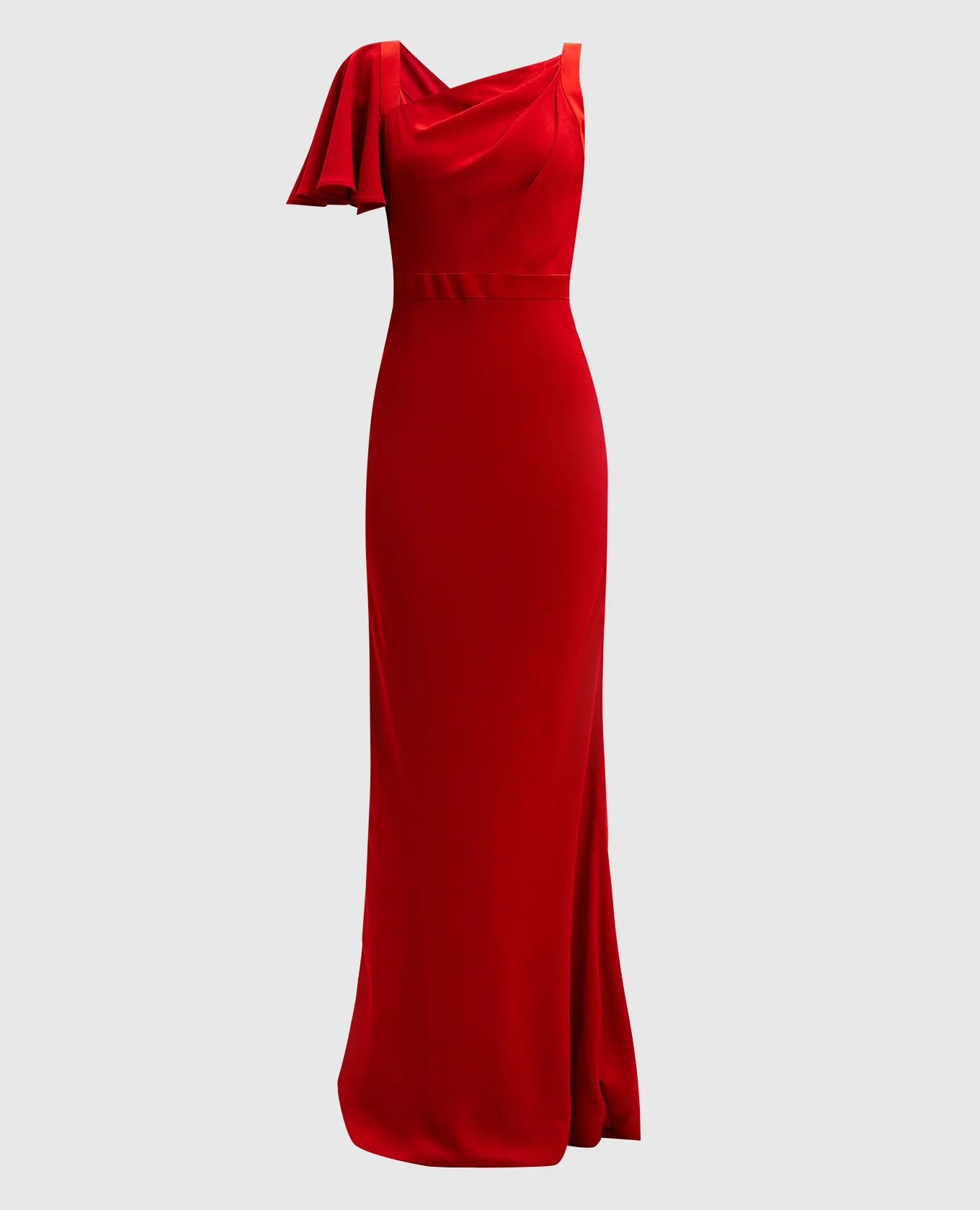 Alexander McQueen Abito rosso drappeggiato con spalla scoperta 505226
