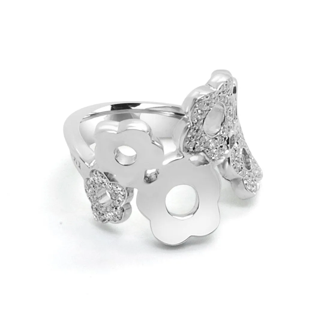Anello in oro bianco con diamanti misura 12