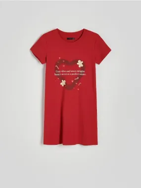 Camicia da notte con stampa natalizia