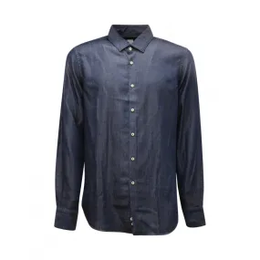 camicia uomo GMF 965 man denim JEANS LIGHT shirt blue