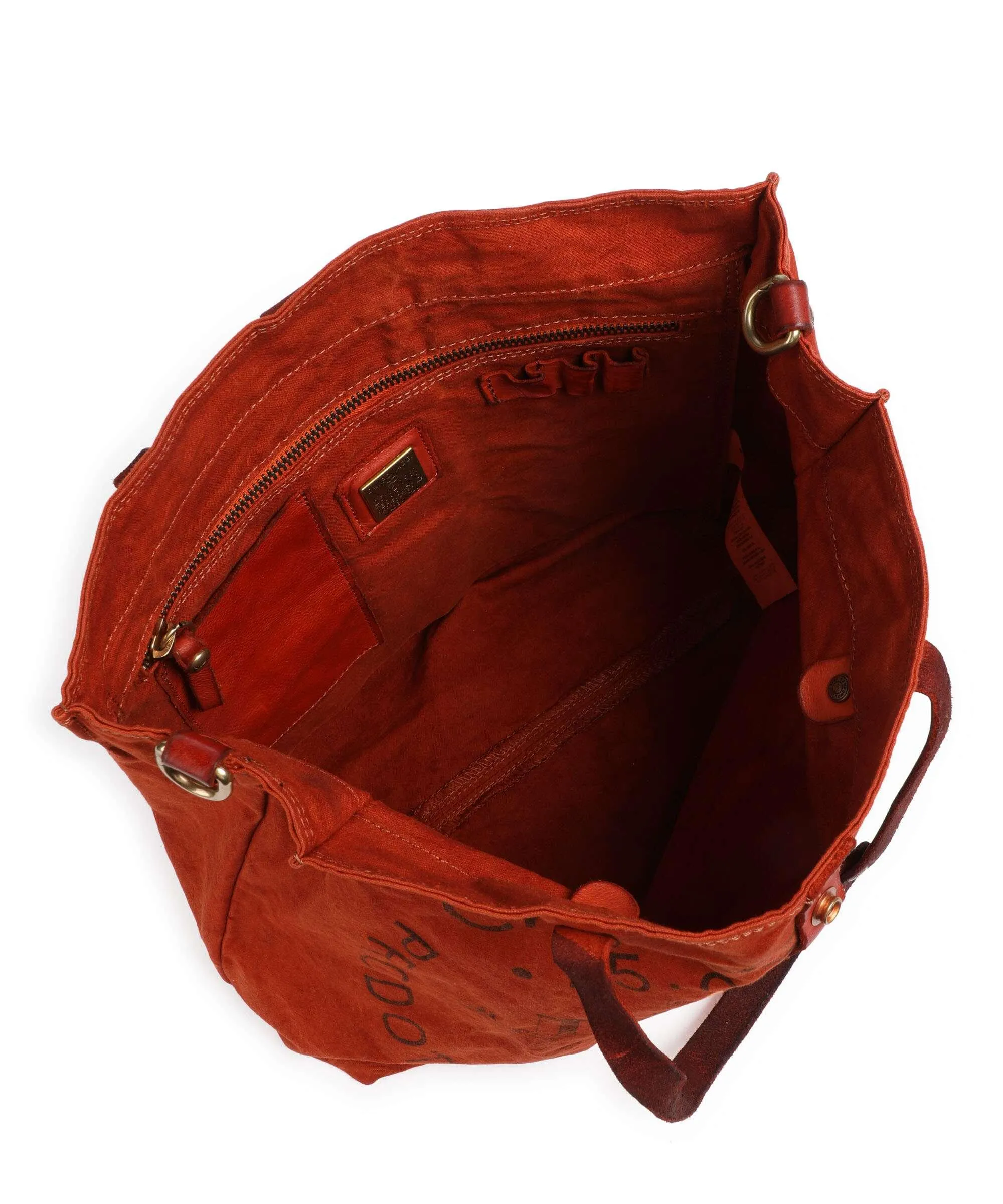  Campomaggi Borsa shopper tela arancio  