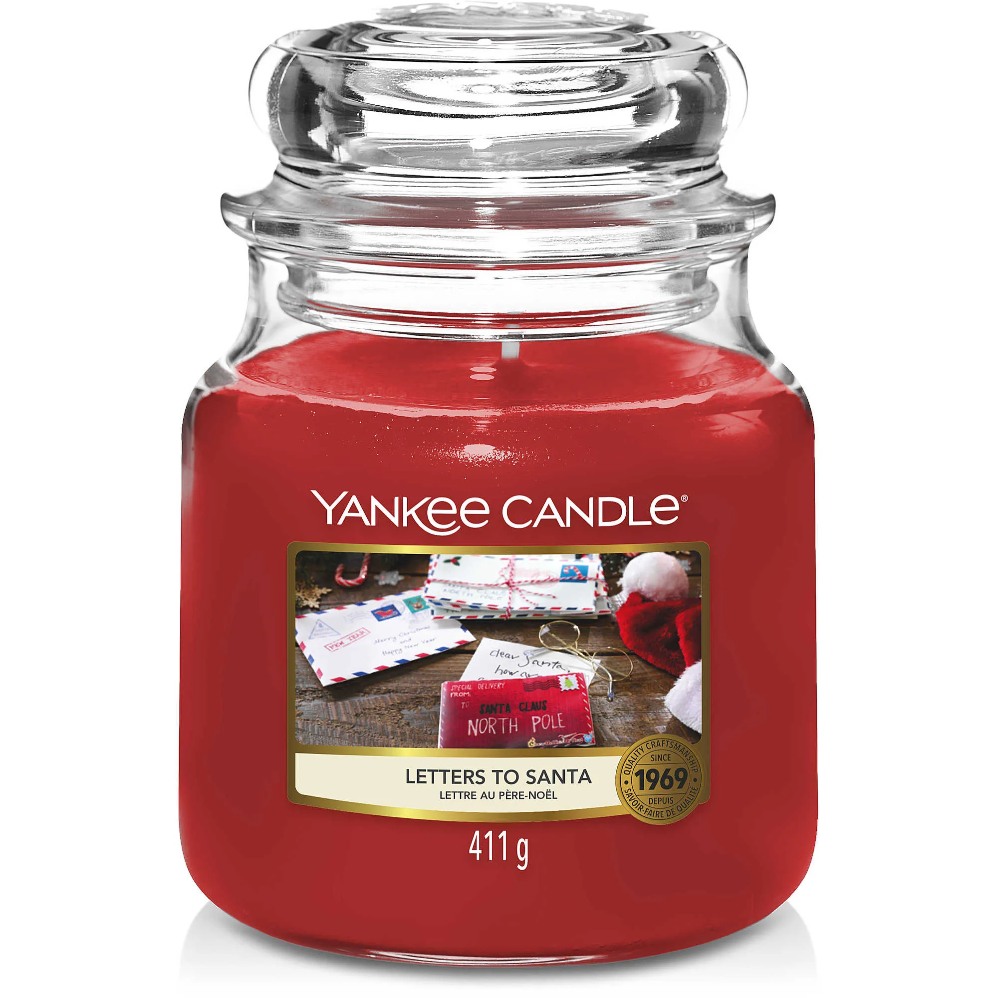 Candela Yankee Candle Giara, Media Natale colore Rosso