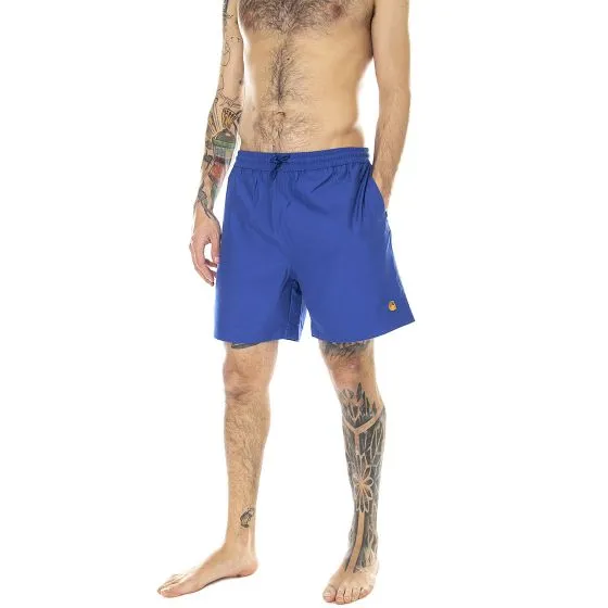 CARHARTT WIP Chase Trunk Submarine / Gold - Costume da Bagno Uomo Blu    