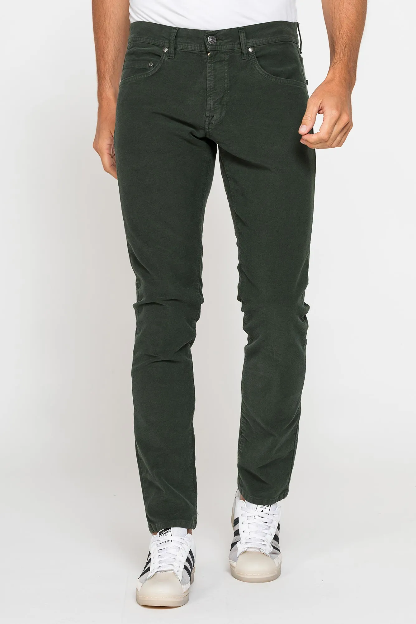 Carrera  ---------    ------------5 tasche mod. 717 slim fit in fustagno elasticizzato - Verde scuro
