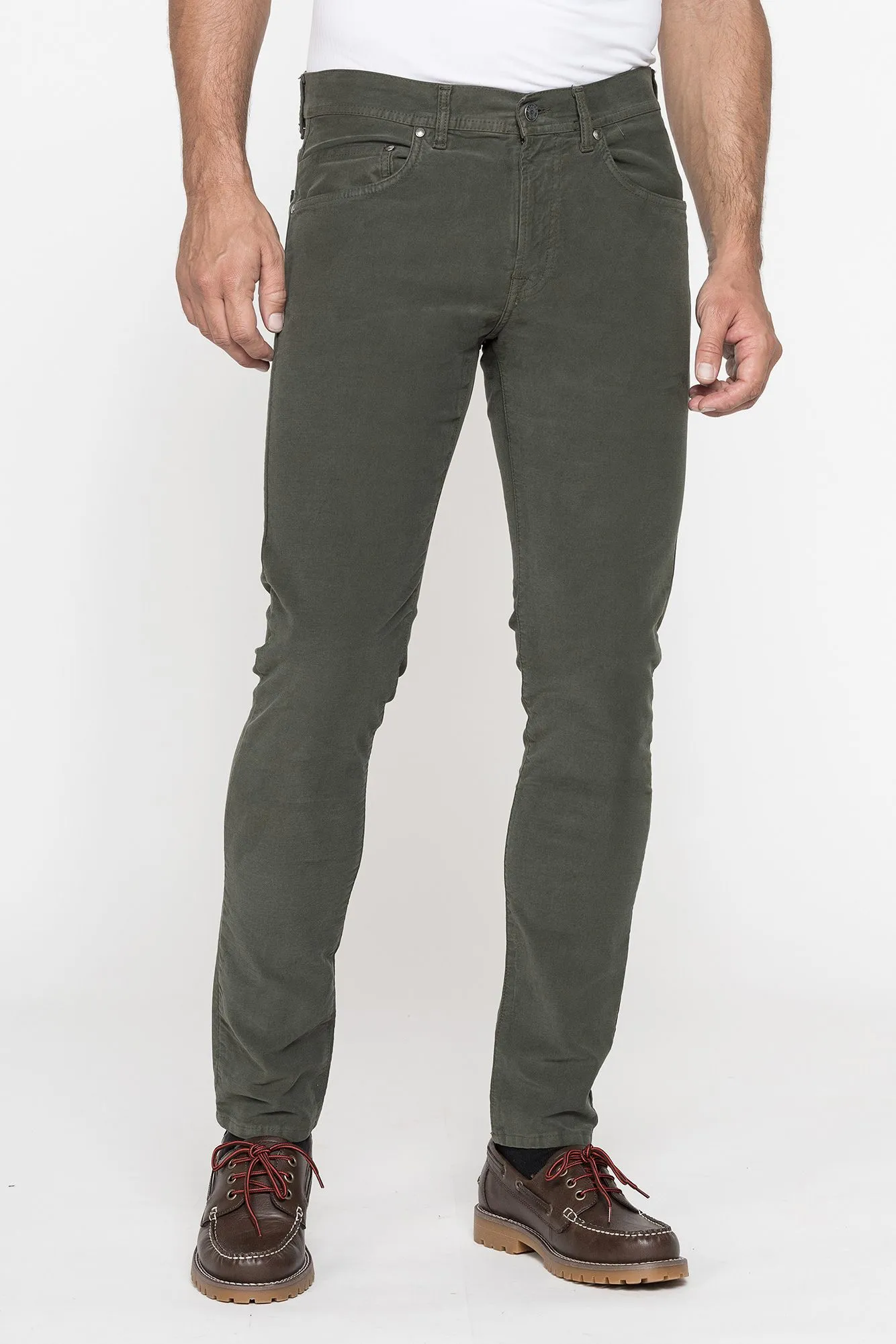 Carrera  ---------    ------------5 tasche mod. 717 slim fit in fustagno elasticizzato - Verde
