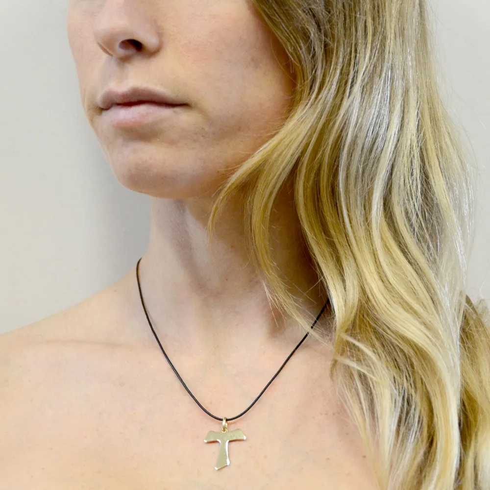 Ciondolo Croce Tao in oro giallo 18 kt 20X21 mm