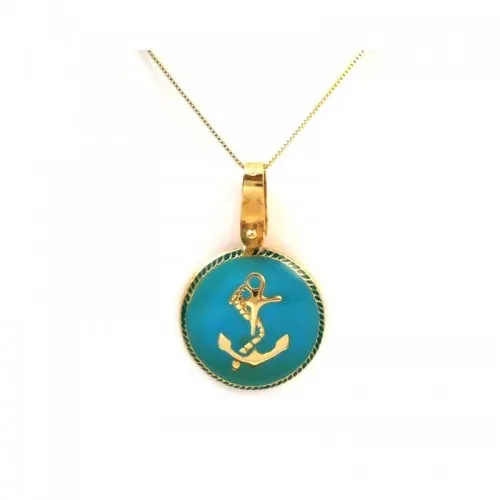 COLLANA ANCORA IN ORO GIALLO 18 KT