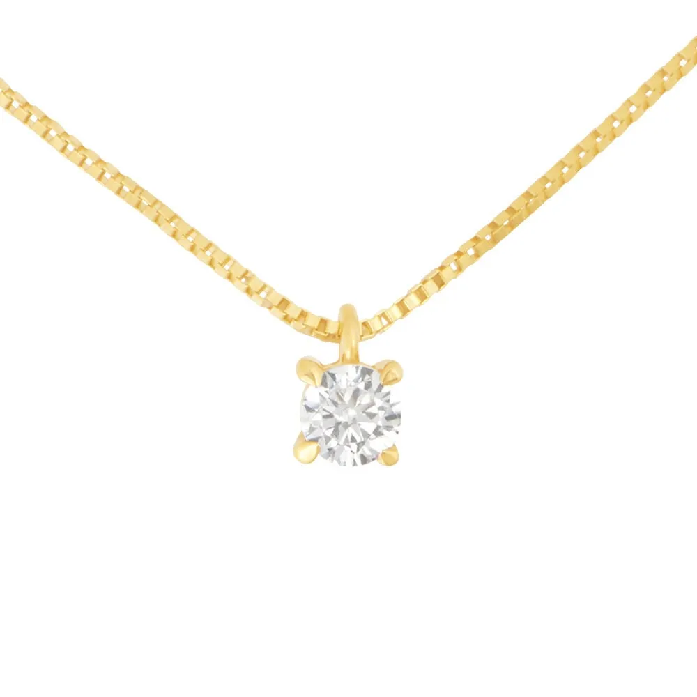 Collana Punto Luce Claire Oro Giallo 375/1000 Maglia Veneziana Cubic Zirconia Bianco 40 + 2 cm 1412072