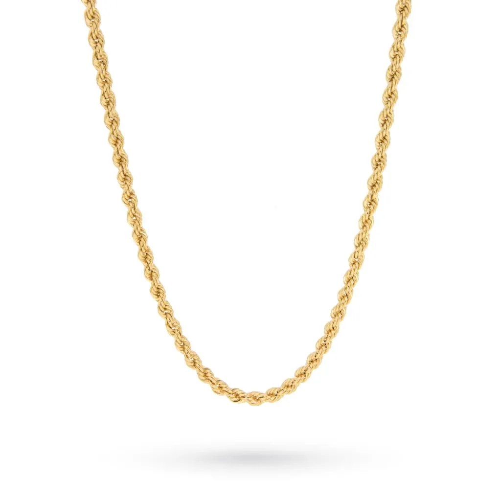 Collana torciglione in oro giallo 18kt 50cm