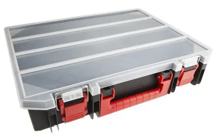 Contenitore modulare RS PRO in Polipropilene, 1 scomparti, 91mm x 416mm x 336mm, Coperchio trasparente