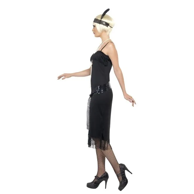 Costume Charleston nero anni '20 per donna