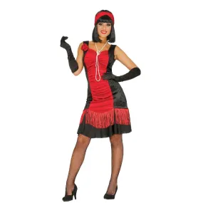 Costume Charleston rosso e nero per donna