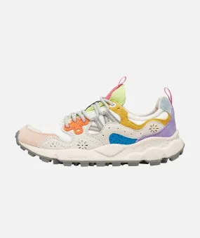 FLOWER MOUNTAIN DONNA--YAMANO 3 suede and fabric sneakers