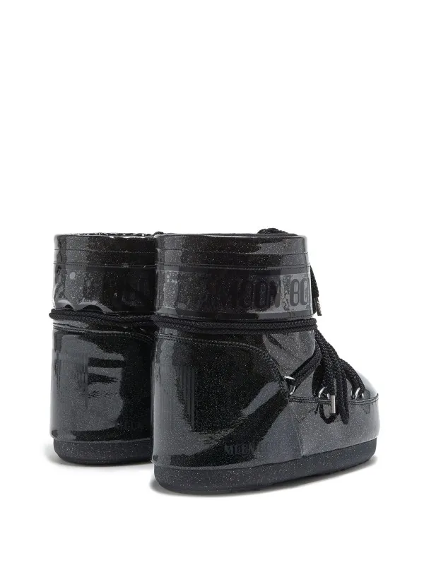 Icon Low Black Glitter Boots
