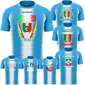 Maglia Calcio STRIPE Maglietta Scudetto Napoli Campione D'Italia PS 39873-NAP-BS