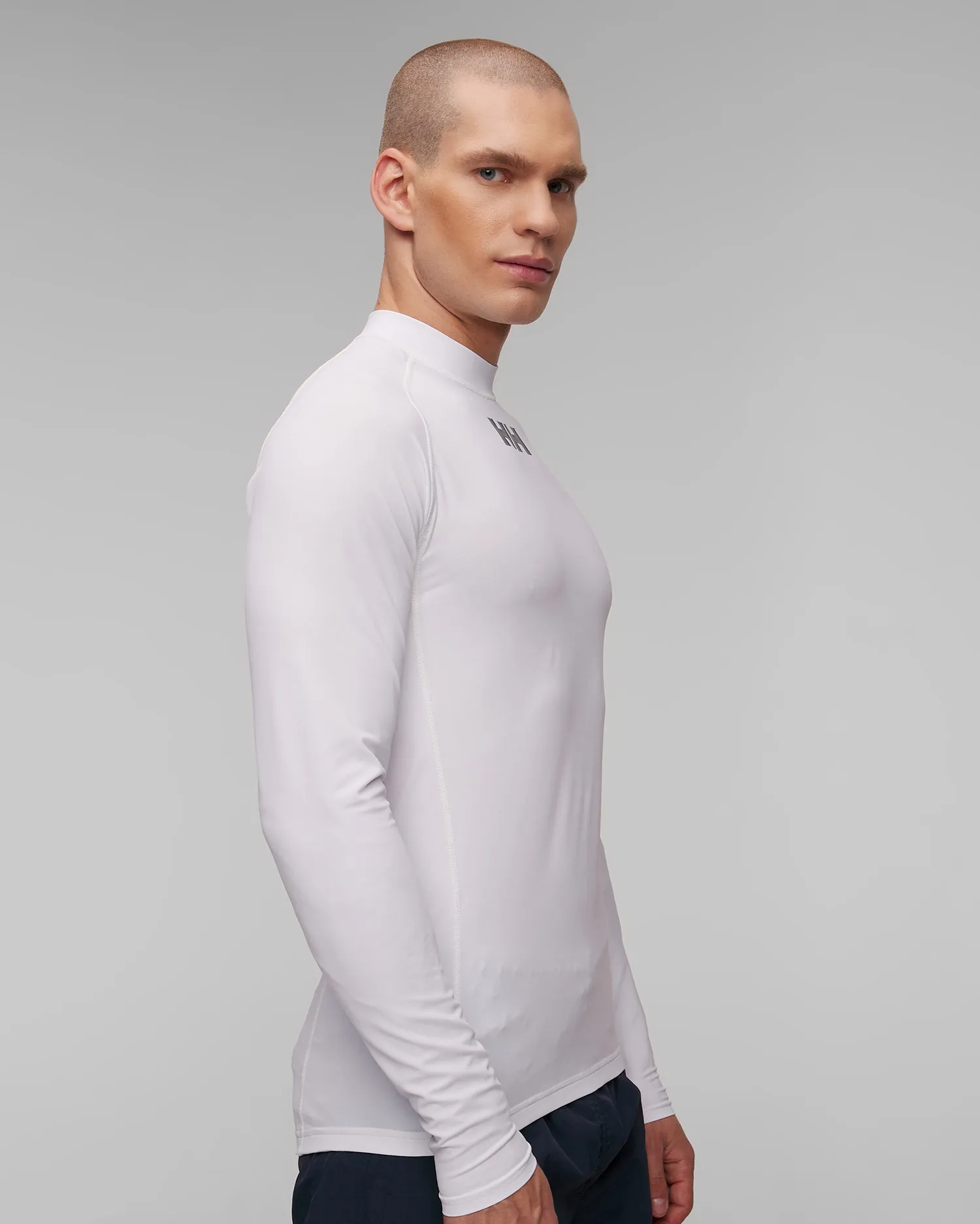 Maglietta a maniche lunghe termoattiva bianca da uomo Helly Hansen Waterwear Rashguard 34023-1
