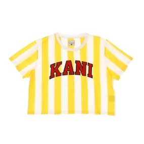 Maglietta Corta Donna Serif Stripe Tee White