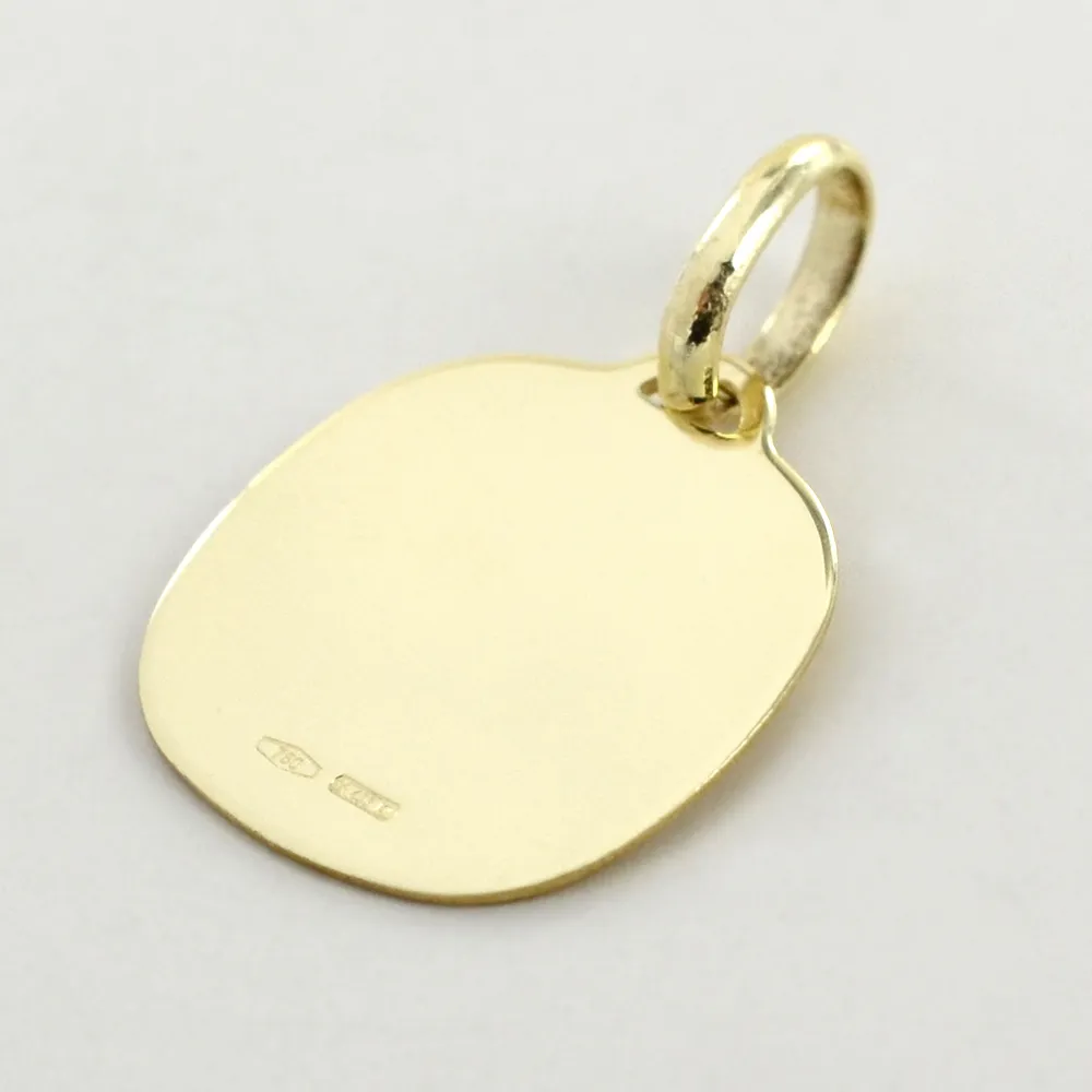 Medaglia religiosa in oro giallo Angelo Cherubino 14X22 mm