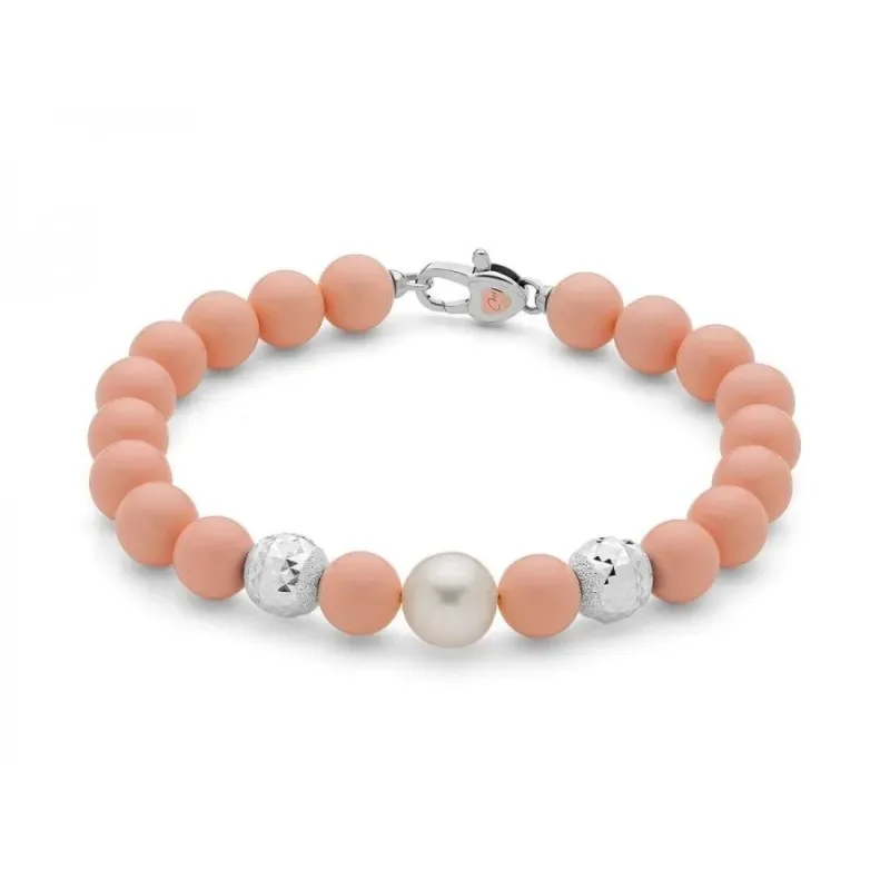 Miluna bracciale in argento e corallo rosa PBR3281