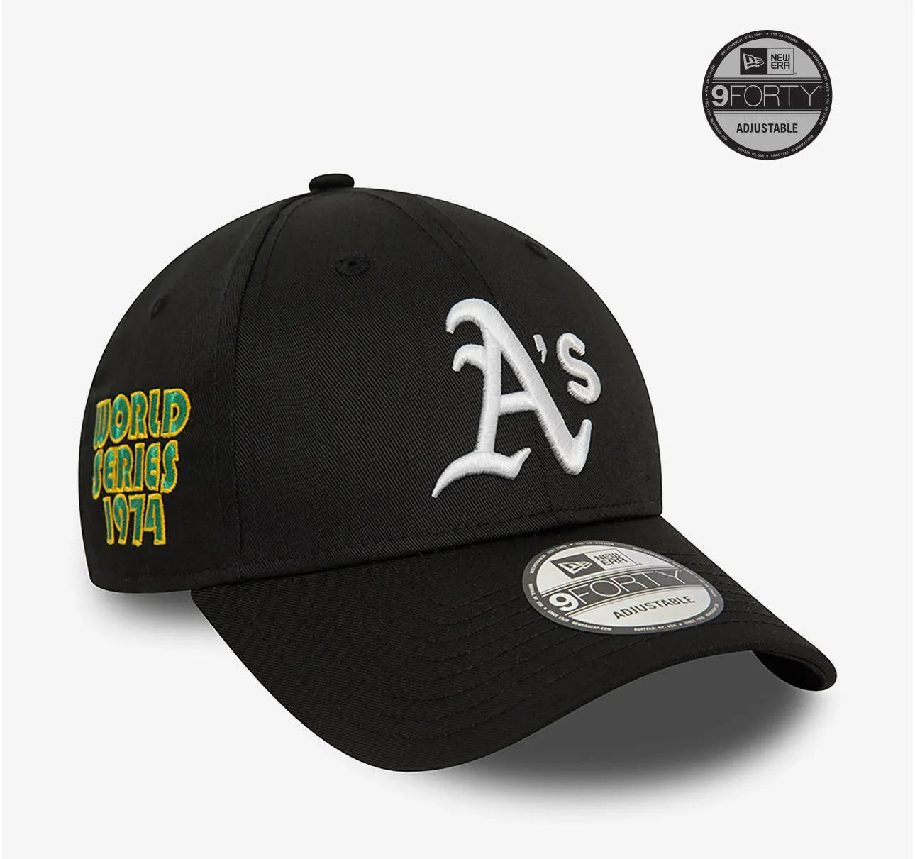 NEW ERA 9FORTY Oakland Athletics World Series Patch Nero