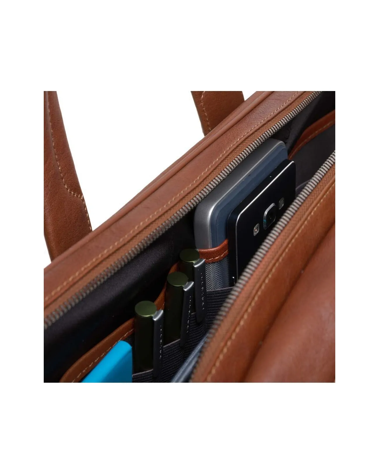 PIQUADRO - Cartella in pelle due manici BagMotic - Cuoio naturale - CA3950B3BM/CU | Studioarch.com