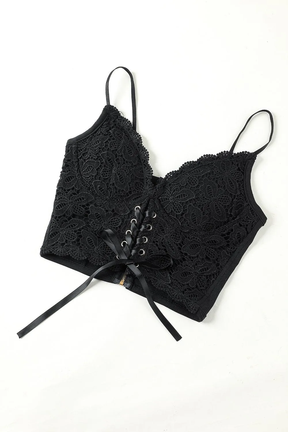 Pizzo Top Camisole Nero