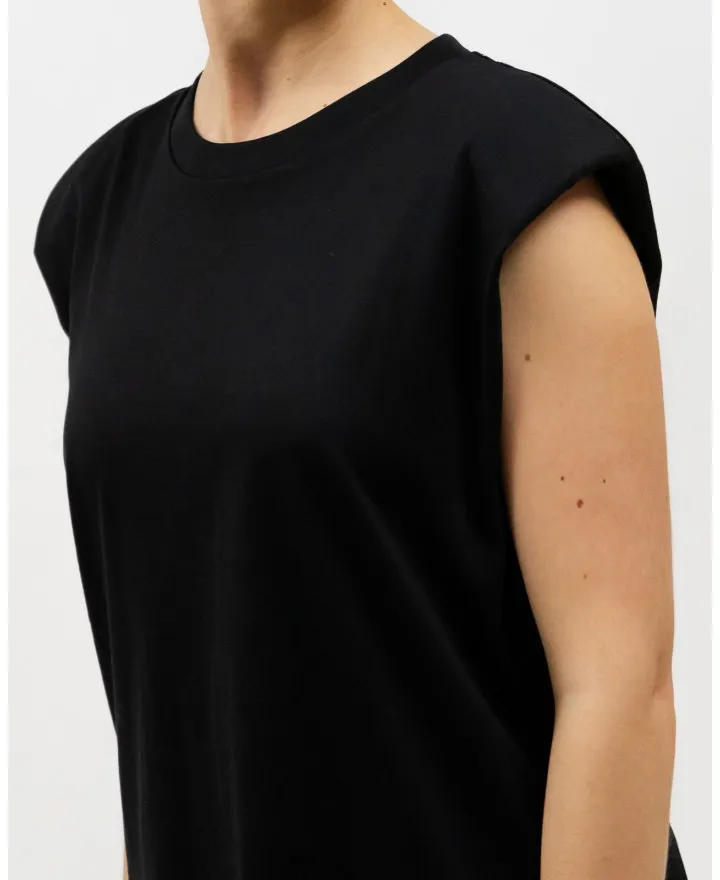 Roberto Collina - Top in Cotone Nero Donna