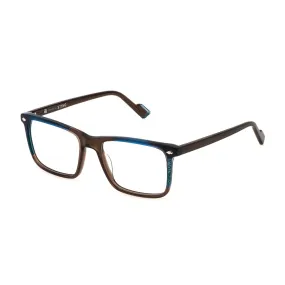   Sting VST508 - 07AY Marrone Trasparente Lucido | Occhiale Da Vista Uomo 