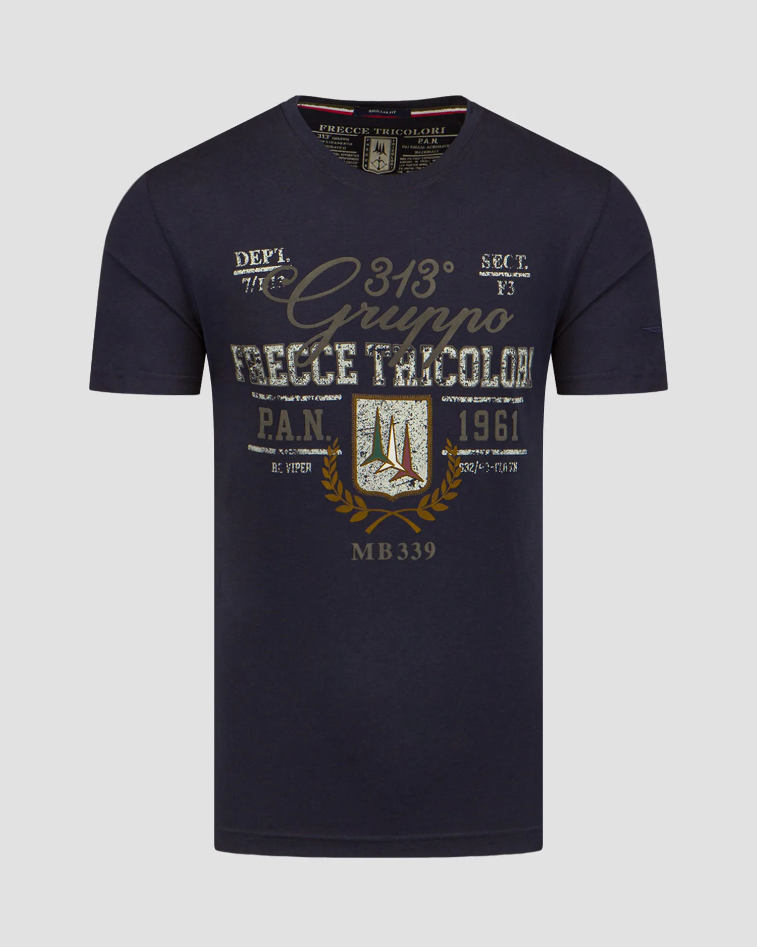 T-shirt blu scuro da uomo Aeronautica Militare 241ts2221j641-8347