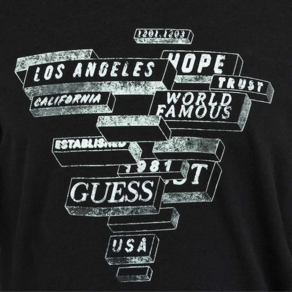 T-shirt Guess a triangolo astratto