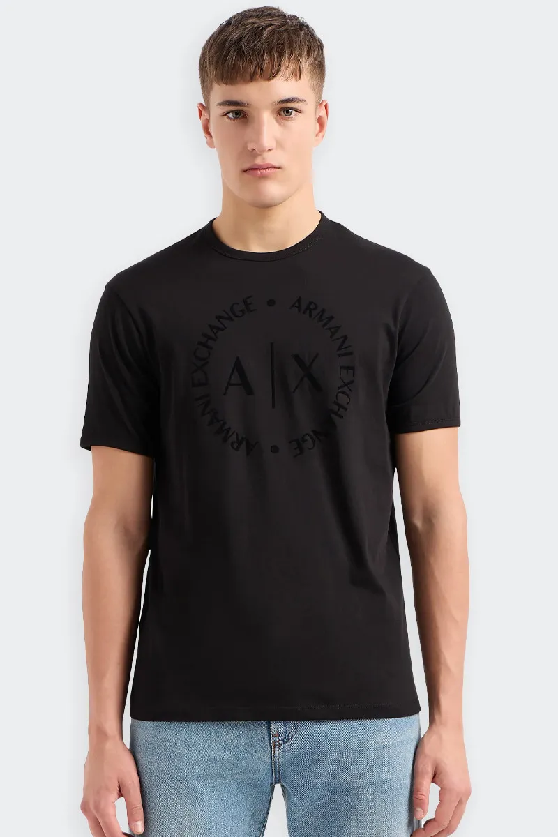 T-SHIRT IN JERSEY LOGO CIRCLE NERA