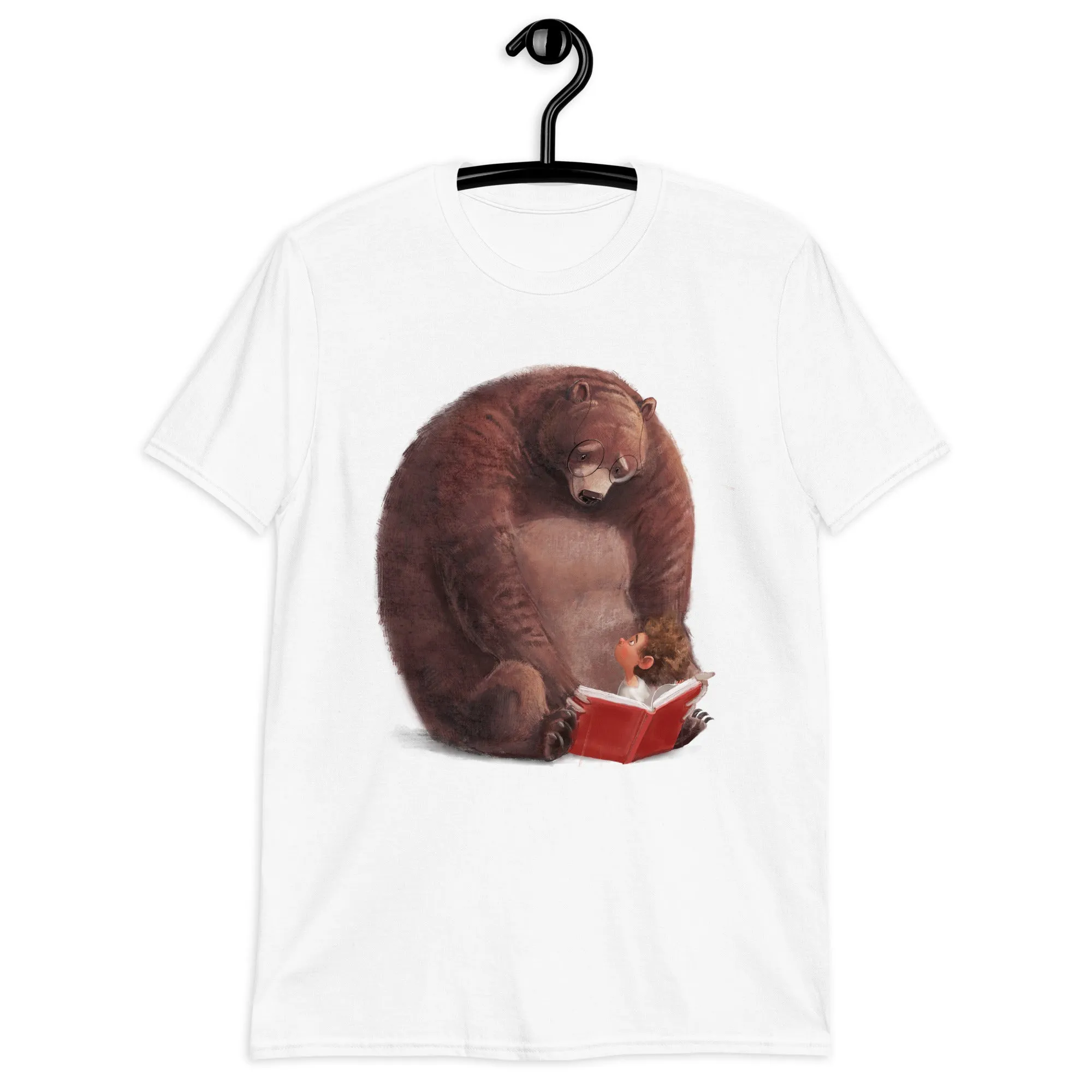T-shirt unisex con orso che legge