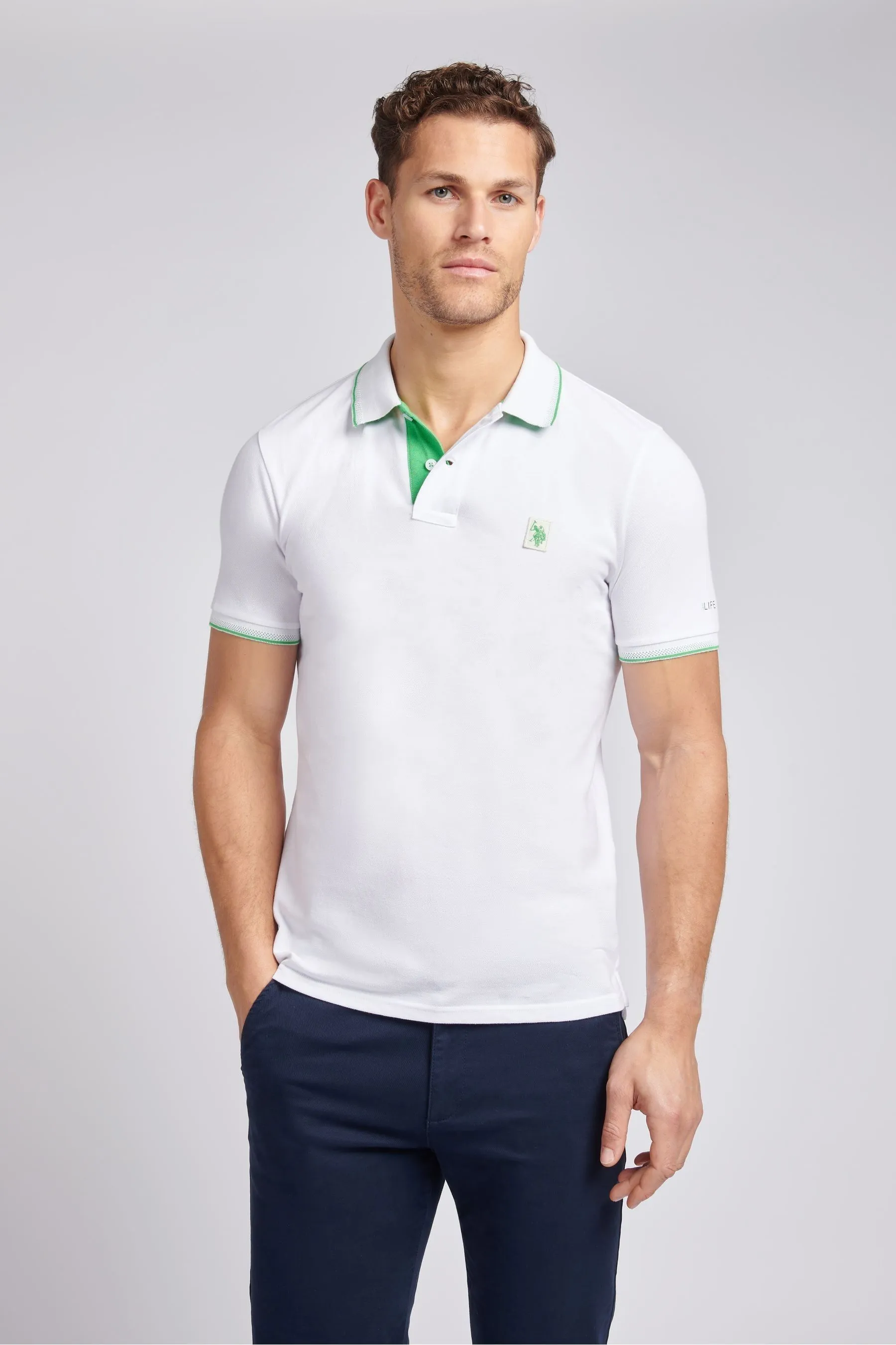 U.S. Polo Assn. Mens Life Double Horsemen Polo Shirt    