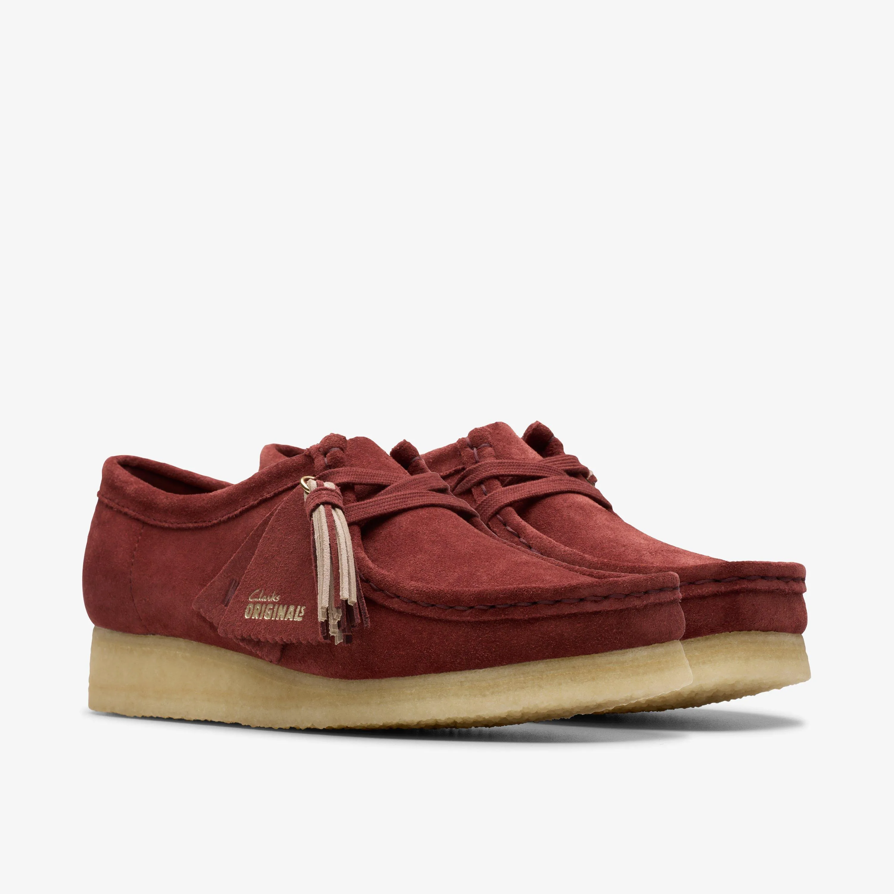 Wallabee Pelle scamosciata rosso intenso